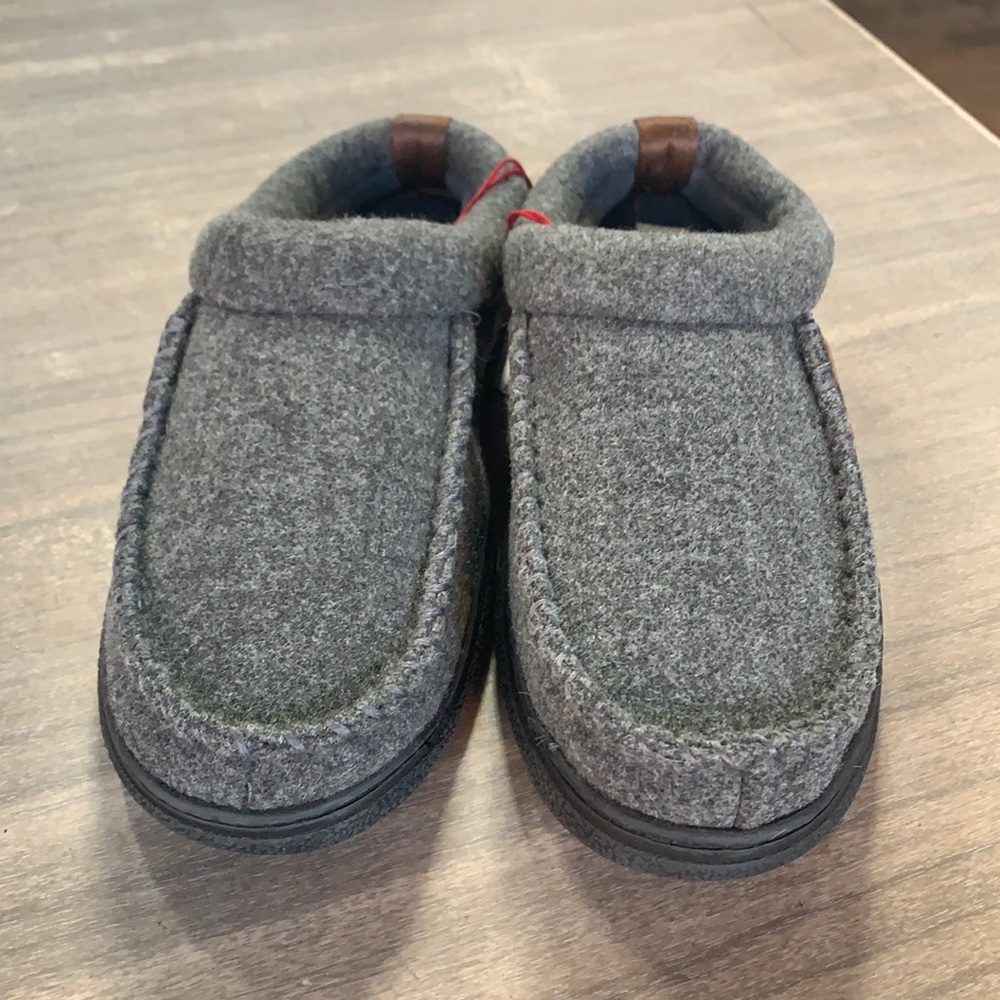 NWT 2020 Men’s Dearfoams Indoor Outdoor Slippers Gray Heather - Picture 4 of 7